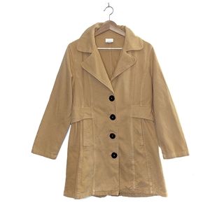 🍩CMC Color Me Cotton Yellow Button Up Trench Coat🍩